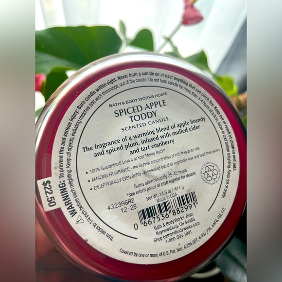 🍎Spiced Apple Toddy🍎 Bath and Body Works 3 wick candle - Picture 4 of 4